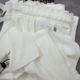  Set Polo Whoau [Nữ] Summer Eyelet Jacquard - WHAAG2551F / WHTMG2551F 