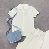  Set Polo Whoau [Nữ] Summer Eyelet Jacquard - WHAAG2551F / WHTMG2551F 