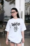  Áo thun [Unisex] MLB - Basic Big Logo Mega Overfit Functional Short Sleeve T-Shirt NY Yankees White - 3ATSB0553-50WHS 