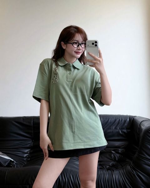  Áo Polo MLB [Unisex] Basic Coopers Logo Overfit Collar T-Shirt LA - 3APQB0353-41KAP 