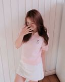  Áo Polo SPAO [Nữ] - Woody Cable Half-open Half-sleeve Knit - SPKWF24G51 