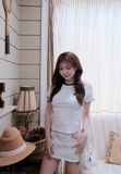  Áo Thun WHOAU [Nữ] - Steve Ribbed Frill - WHRAG3752F 
