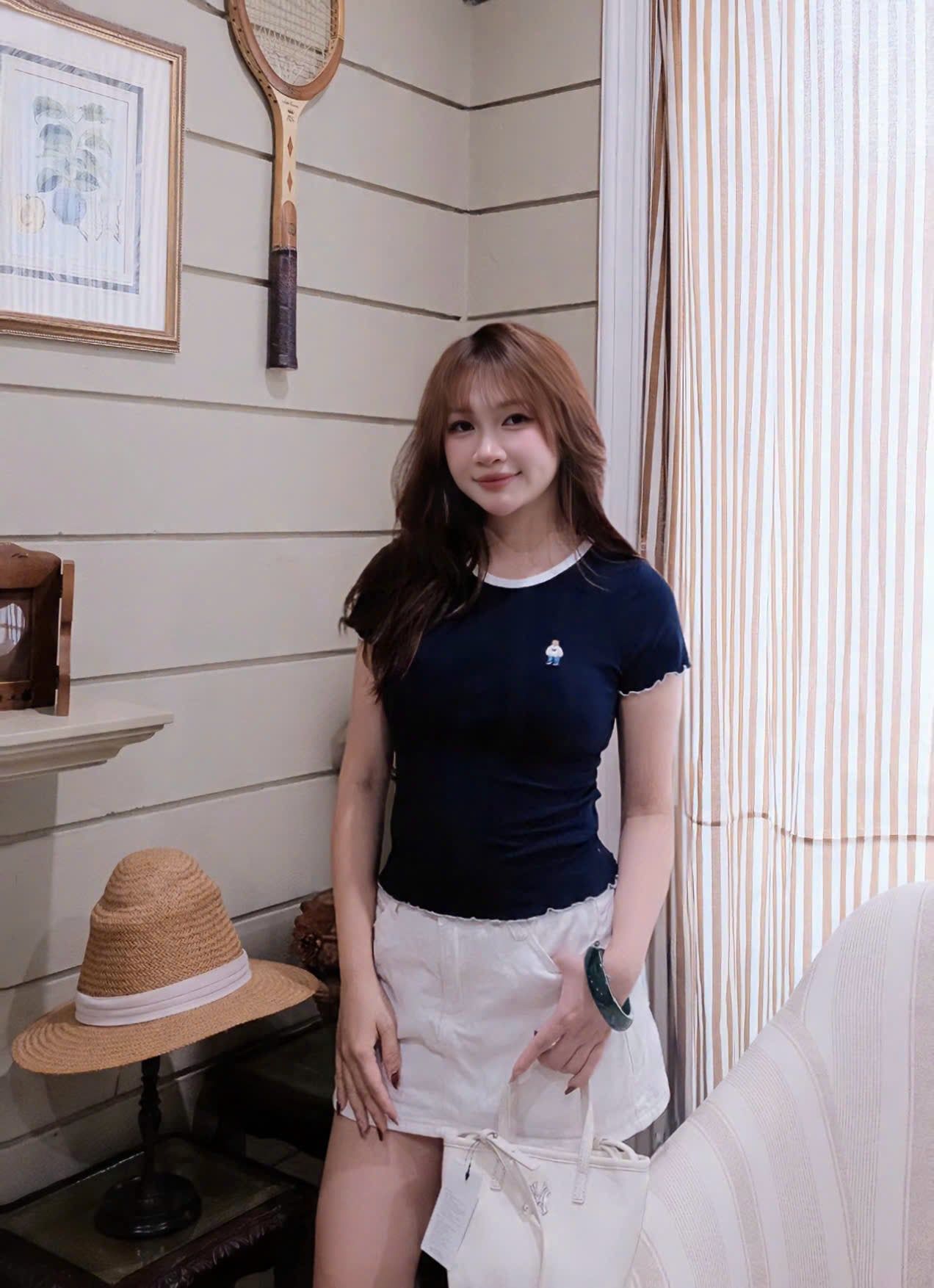  Áo Thun WHOAU [Nữ] - Steve Ribbed Frill - WHRAG3752F 