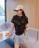  Áo Thun [Unisex] Badblood - [w-tee25-094] Cosmo Reflective Ringer T-Shirt Black Camo 