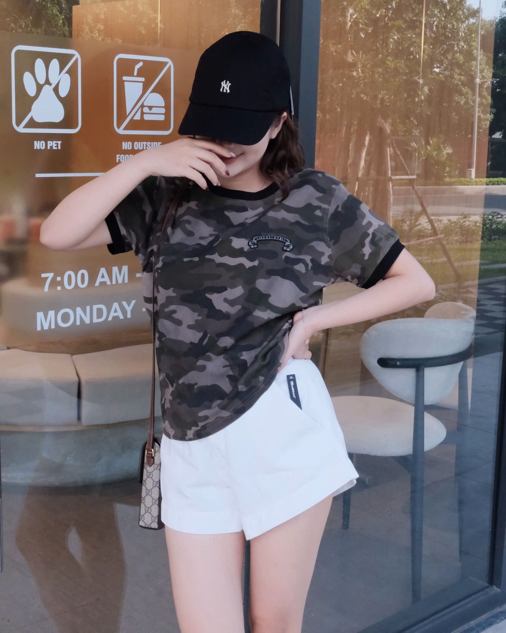  Áo Thun [Unisex] Badblood - [w-tee25-094] Cosmo Reflective Ringer T-Shirt Black Camo 