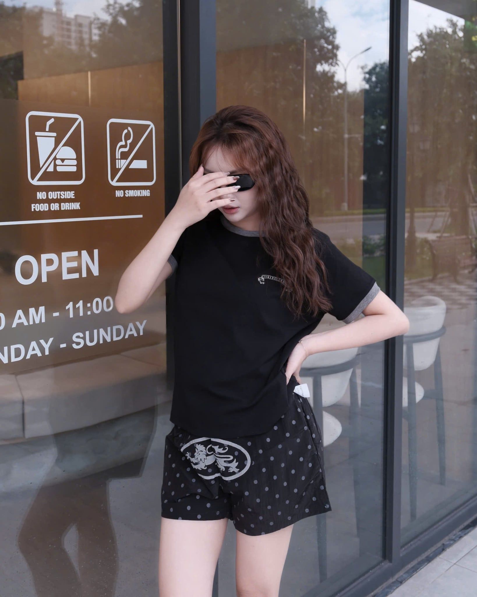  Áo Thun [Unisex] Badblood - [w-tee25-095] Cosmo Reflective Ringer T-Shirt Black 