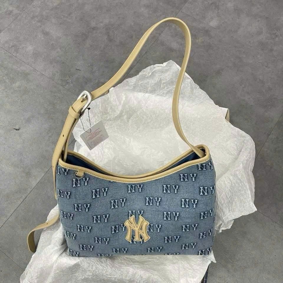  Túi Xách MLB - Classic Monogram Denim Embossed Bucket Bag NY - 3ABMMD16N-50BLL 