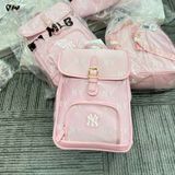  Balo MLB Korea - Dia Monogram Mini Backpack New York Yankees Pink - 7ABKMD45N-50PKL 