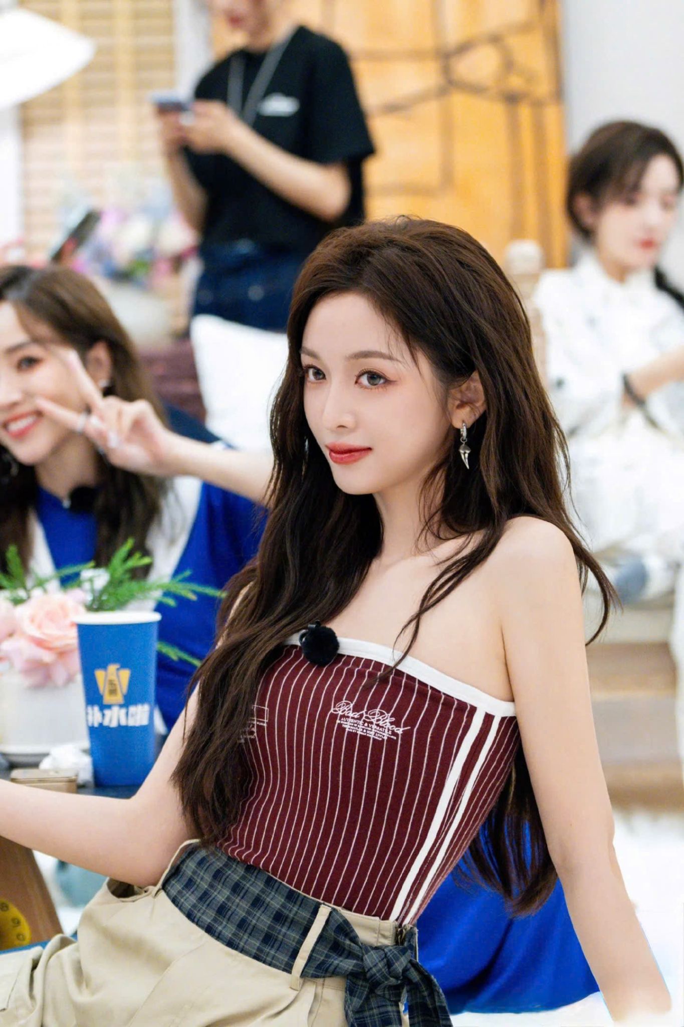  Áo Quây [Nữ] Badblood - [w-tnk25-033] Classic Logo Stripe Tube Top Wine 