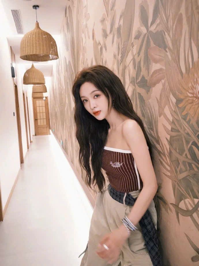  Áo Quây [Nữ] Badblood - [w-tnk25-033] Classic Logo Stripe Tube Top Wine 