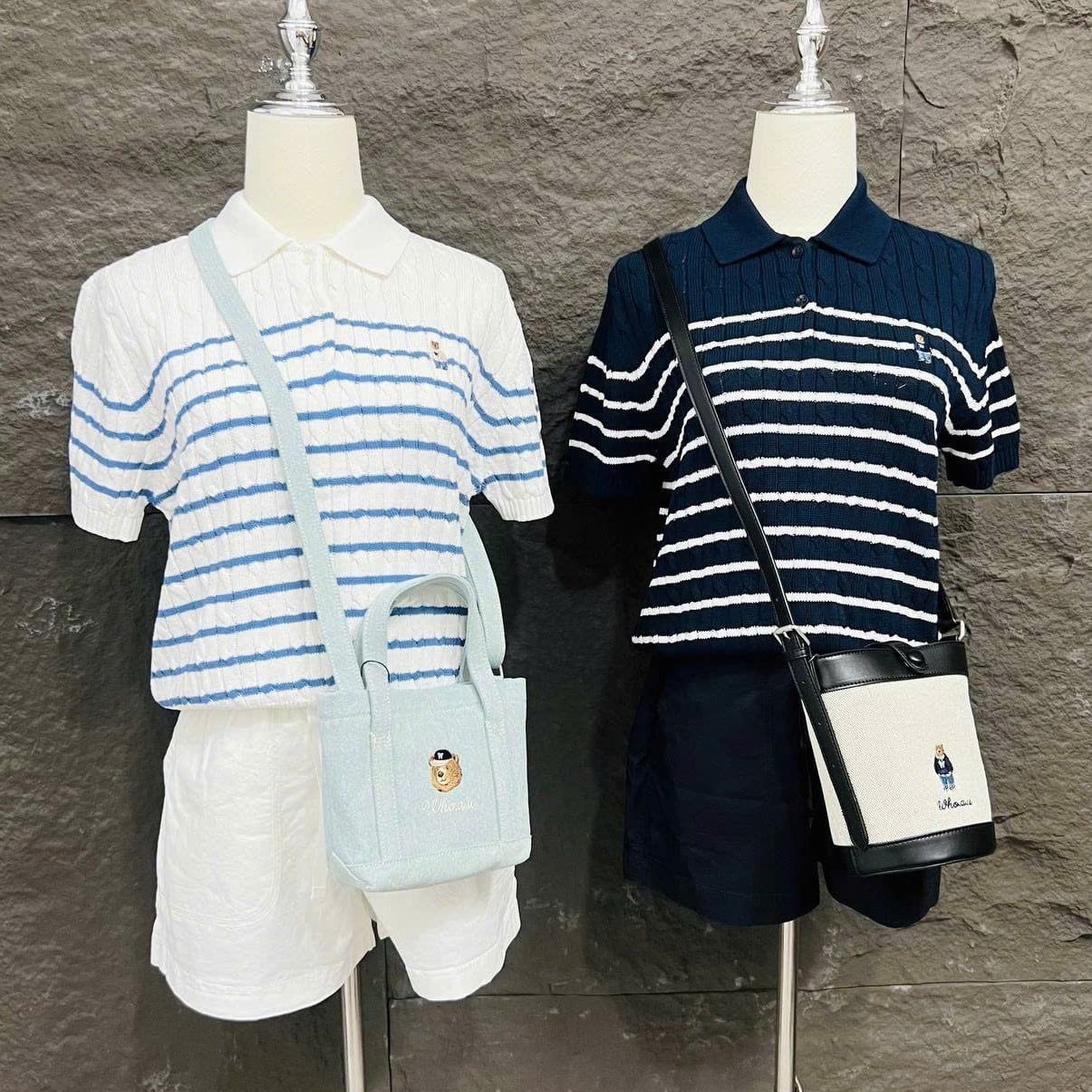  Áo Len WHOAU [Nữ] - Steve Collar Cable Sweater - WHKAG2423F 