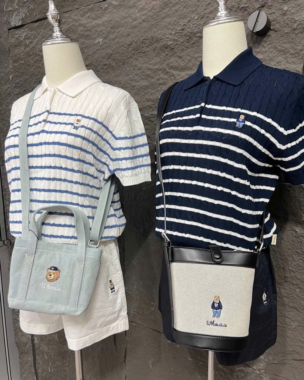  Áo Len WHOAU [Nữ] - Steve Collar Cable Sweater - WHKAG2423F 