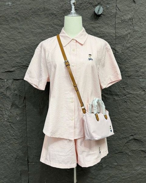 Set Áo Quần Sơ Mi SPAO [Nữ] - Woody Seersucker Short Sleeve Shirt - SPYWF26G51/SPTHF26G51 