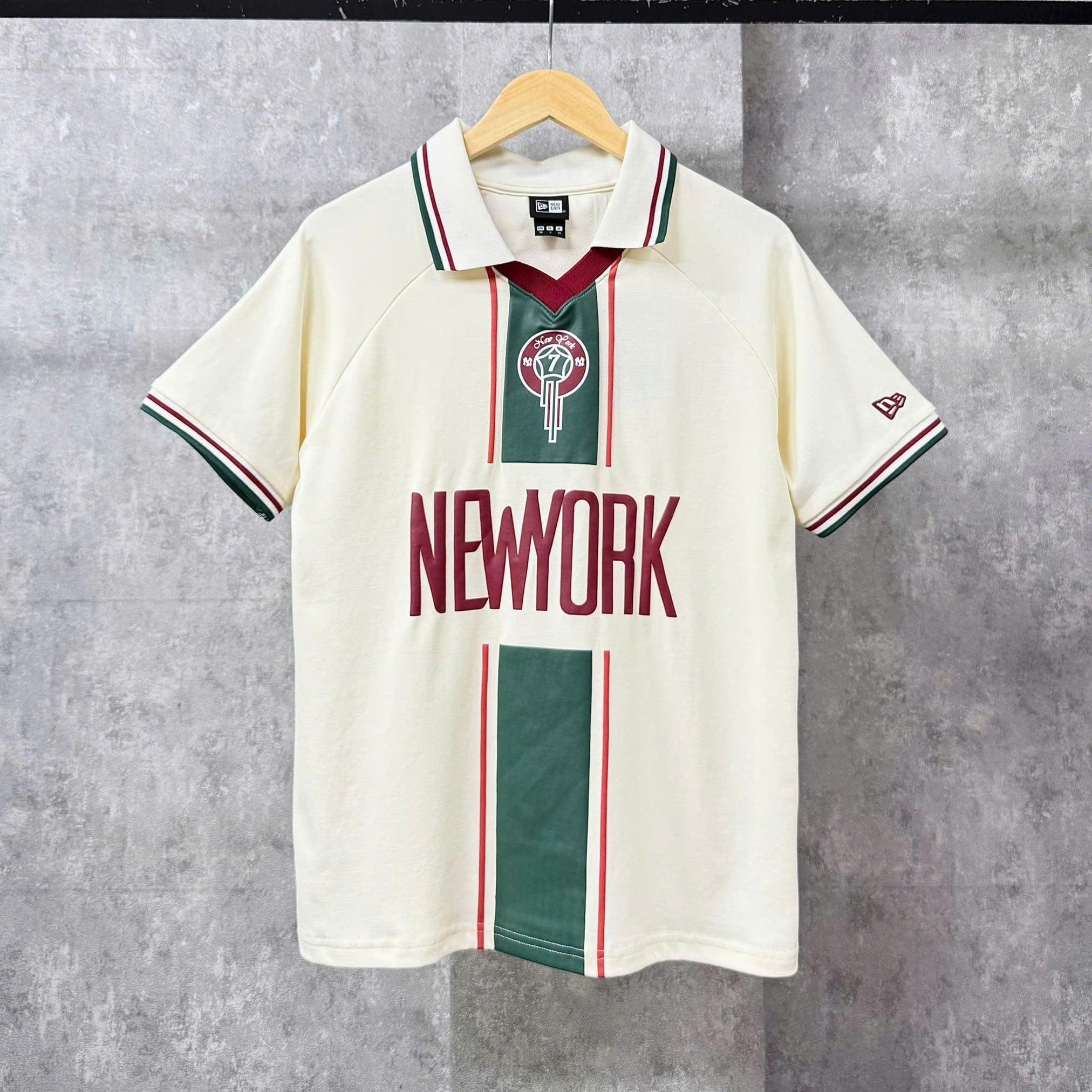  Áo Thun Polo New Era - [Unisex] Number 7 NY Cream/Green - 13782551 