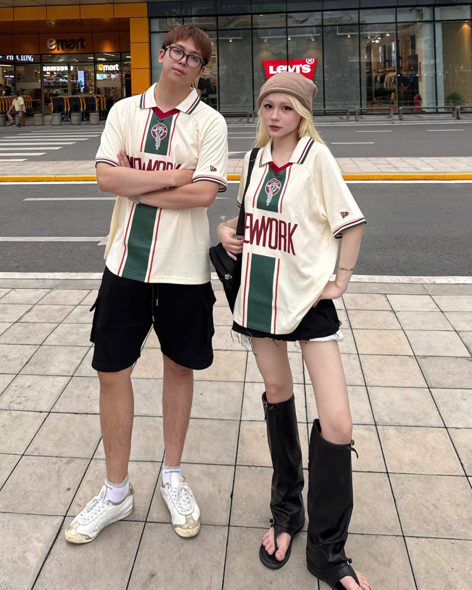  Áo Thun Polo New Era - [Unisex] Number 7 NY Cream/Green - 13782551 