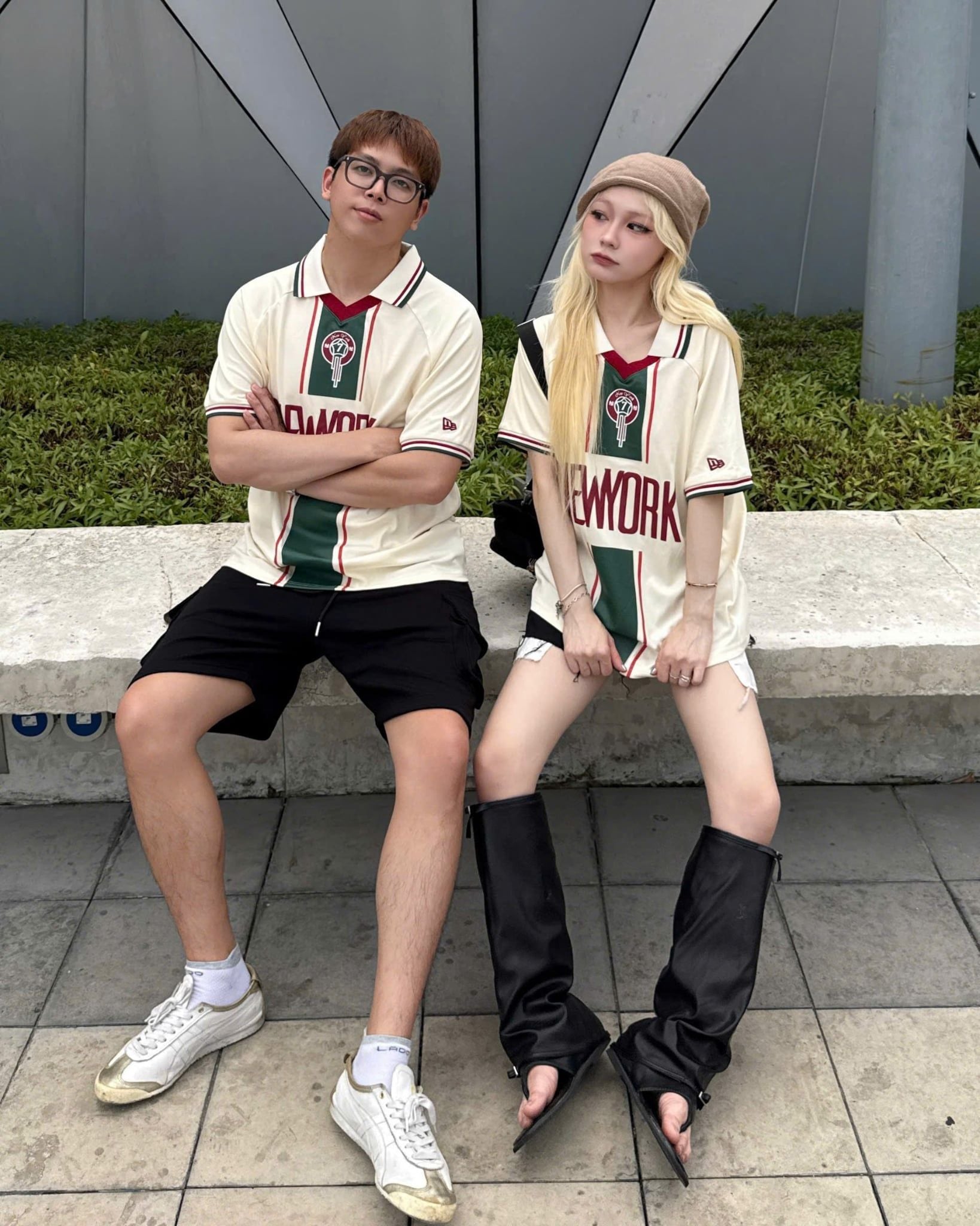  Áo Thun Polo New Era - [Unisex] Number 7 NY Cream/Green - 13782551 