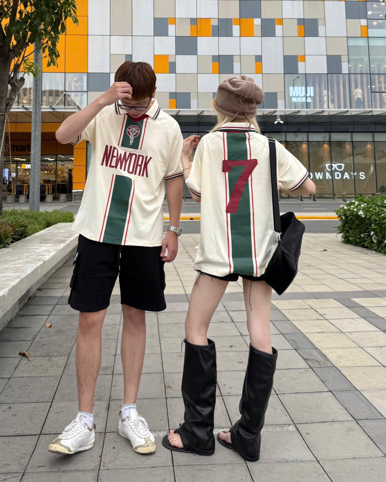  Áo Thun Polo New Era - [Unisex] Number 7 NY Cream/Green - 13782551 