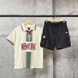  Áo Thun Polo New Era - [Unisex] Number 7 NY Cream/Green - 13782551 