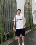  Áo Thun Polo New Era - [Unisex] Shoulder Line Jersey NY White - 16599859 