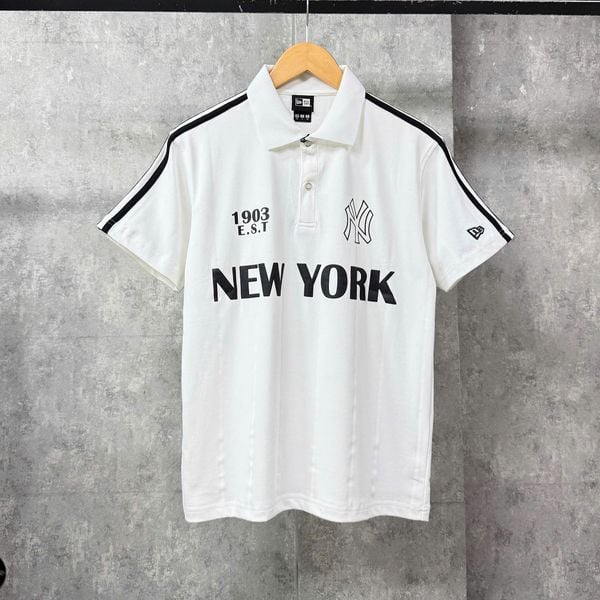 Áo Thun Polo New Era - [Unisex] Shoulder Line Jersey NY White - 16599859