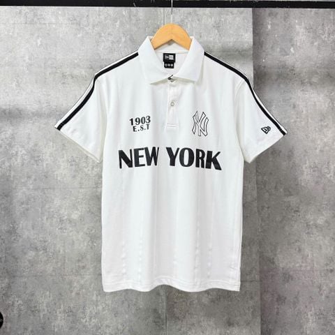 Áo Thun Polo New Era - [Unisex] Shoulder Line Jersey NY White - 16599859