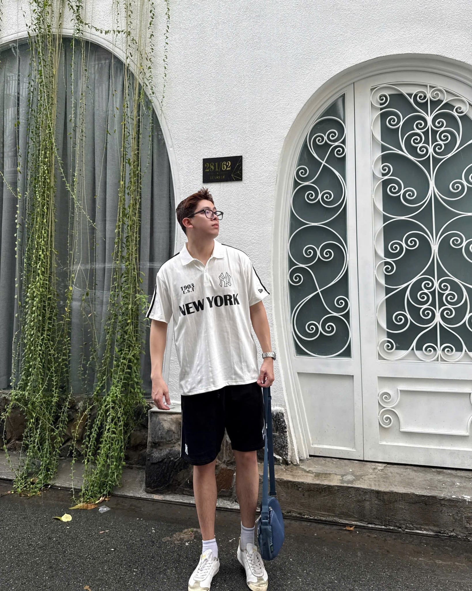  Áo Thun Polo New Era - [Unisex] Shoulder Line Jersey NY White - 16599859 
