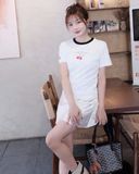  Áo Thun Semi-Crop MLB [Nữ] Summer Fruits Lifestyle - 3FTSN6363-50WHS 