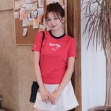  Áo Thun Semi-Crop MLB [Nữ] Summer Fruits Lifestyle - 3FTSN6363-45RDN 