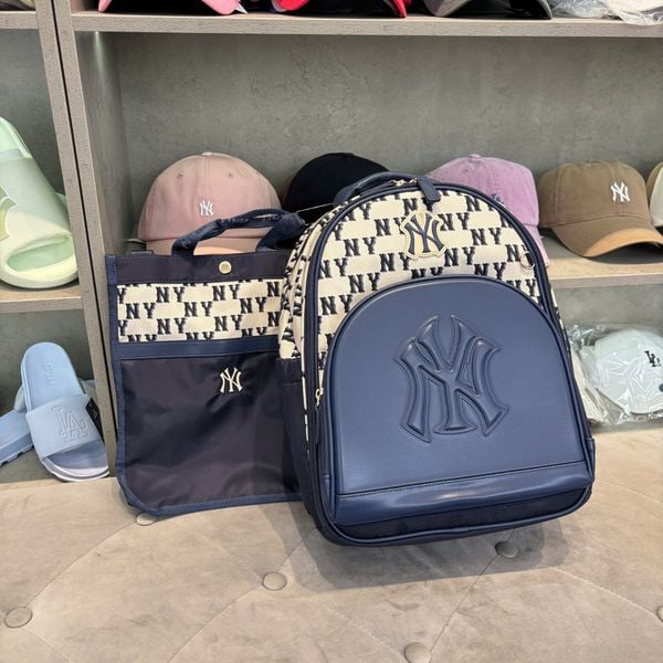 Set Balo MLB Korea - Classic Mono DTP NY Navy - 7ABKMD55N-50NYD