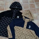  Áo Khoác Gió MLB Dia Monogram Color Block Jacquard Windbreaker D.Camel - 3AWJM0241-43CAD 