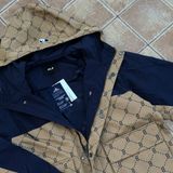  Áo Khoác Gió MLB Dia Monogram Color Block Jacquard Windbreaker D.Camel - 3AWJM0241-43CAD 