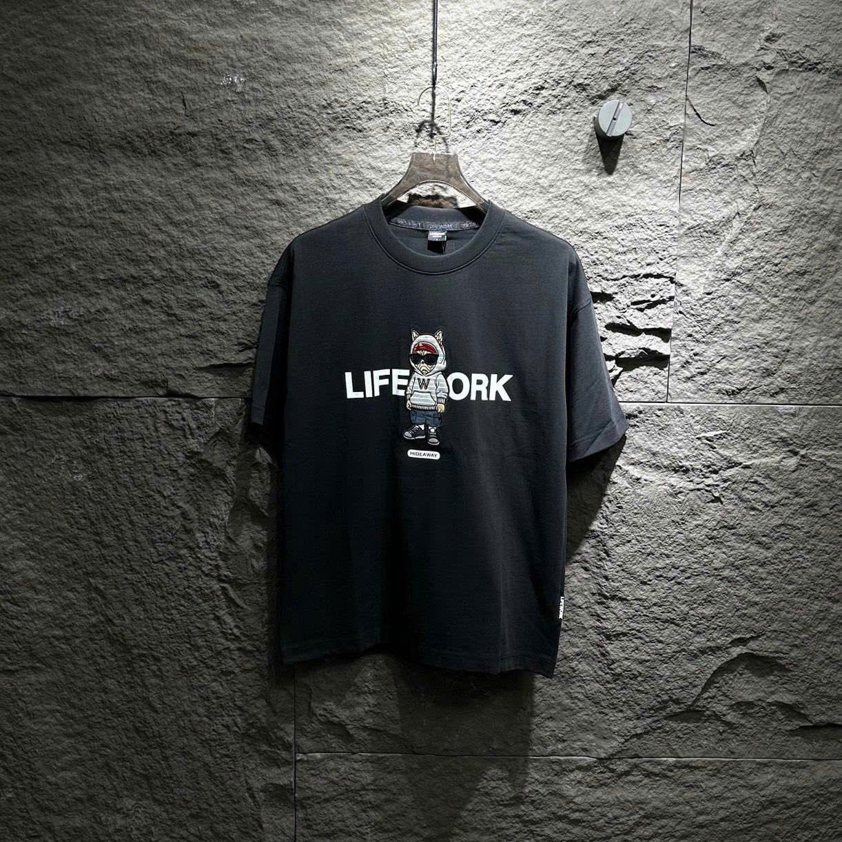  Áo thun LifeWork [Unisex] - Hipdog Hooded Applique Short Sleeve T-shirt - LW262TS104 