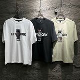  Áo thun LifeWork [Unisex] - Hipdog Hooded Applique Short Sleeve T-shirt - LW262TS104 