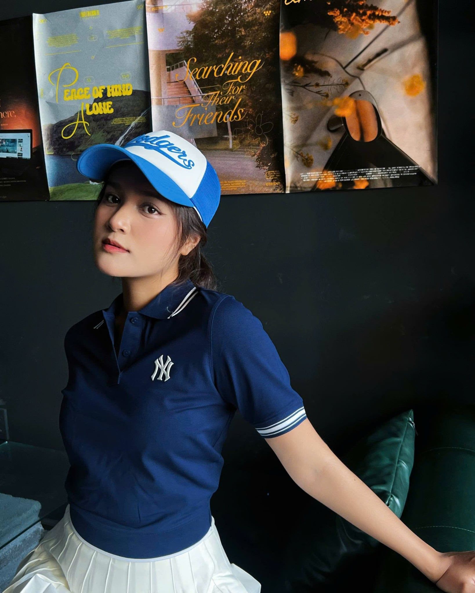  Áo Polo Crop MLB Korea [Nữ] - Basic Crop Collared NY - 3FPQB0243 