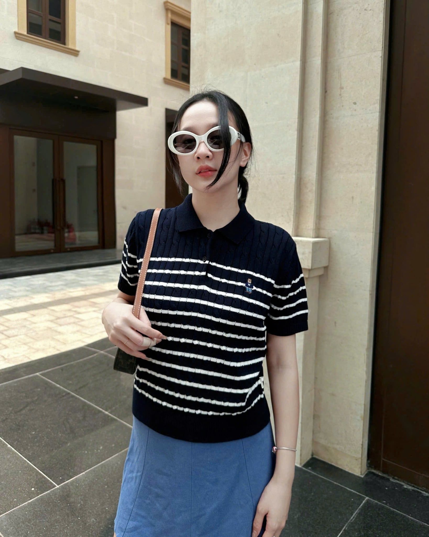  Áo Len WHOAU [Nữ] - Steve Collar Cable Sweater - WHKAG2423F 