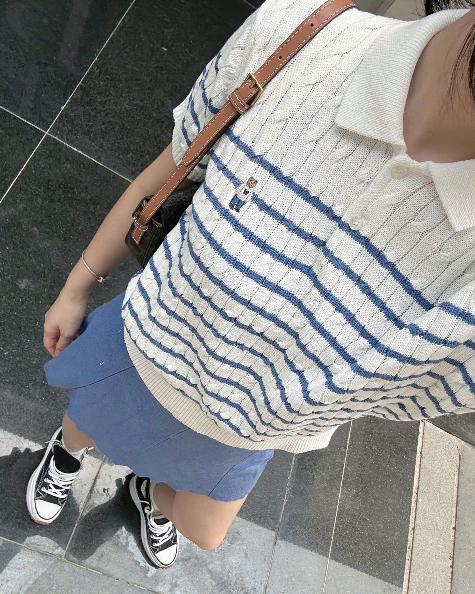  Áo Len WHOAU [Nữ] - Steve Collar Cable Sweater - WHKAG2423F 