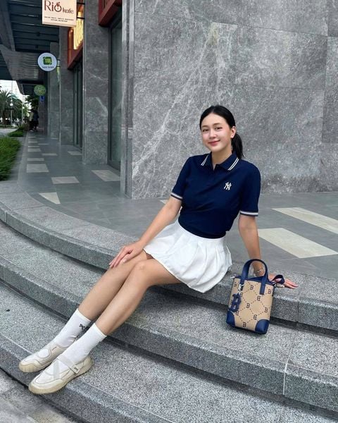 Áo Polo Crop MLB Korea [Nữ] - Basic Crop Collared NY - 3FPQB0243 