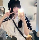 Áo Sơ Mi RMTCRW [ROMANTIC CROWN] - [Unisex] Shoulder Line Half Shirt 