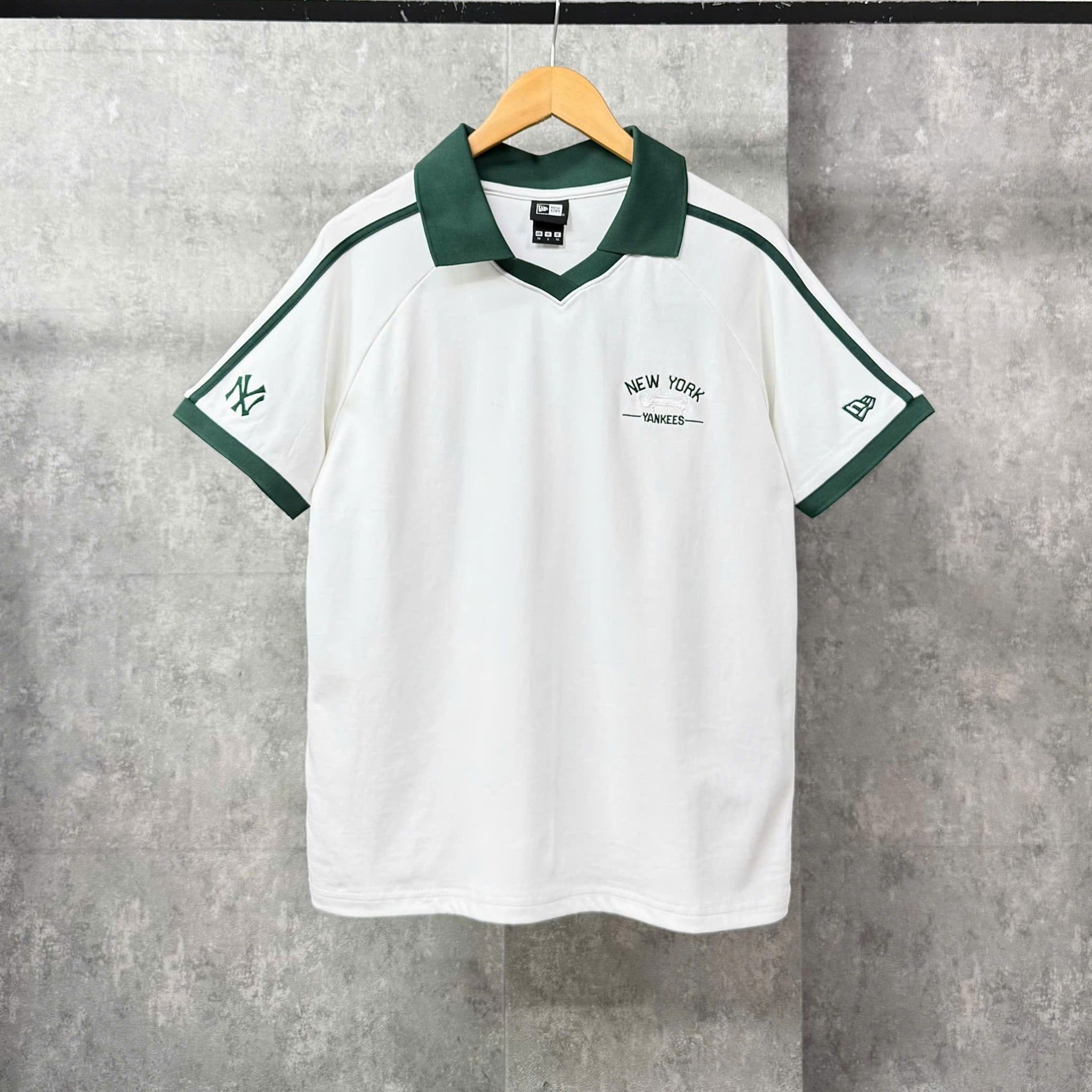  Áo Thun Polo New Era - [Unisex] Basic NY White/Green - 13256656 