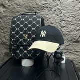  Balo MLB Korea - Diamond Monogram Jacquard Cute Bear NY Yankees Black - 7ABKMD24N-50BKS 