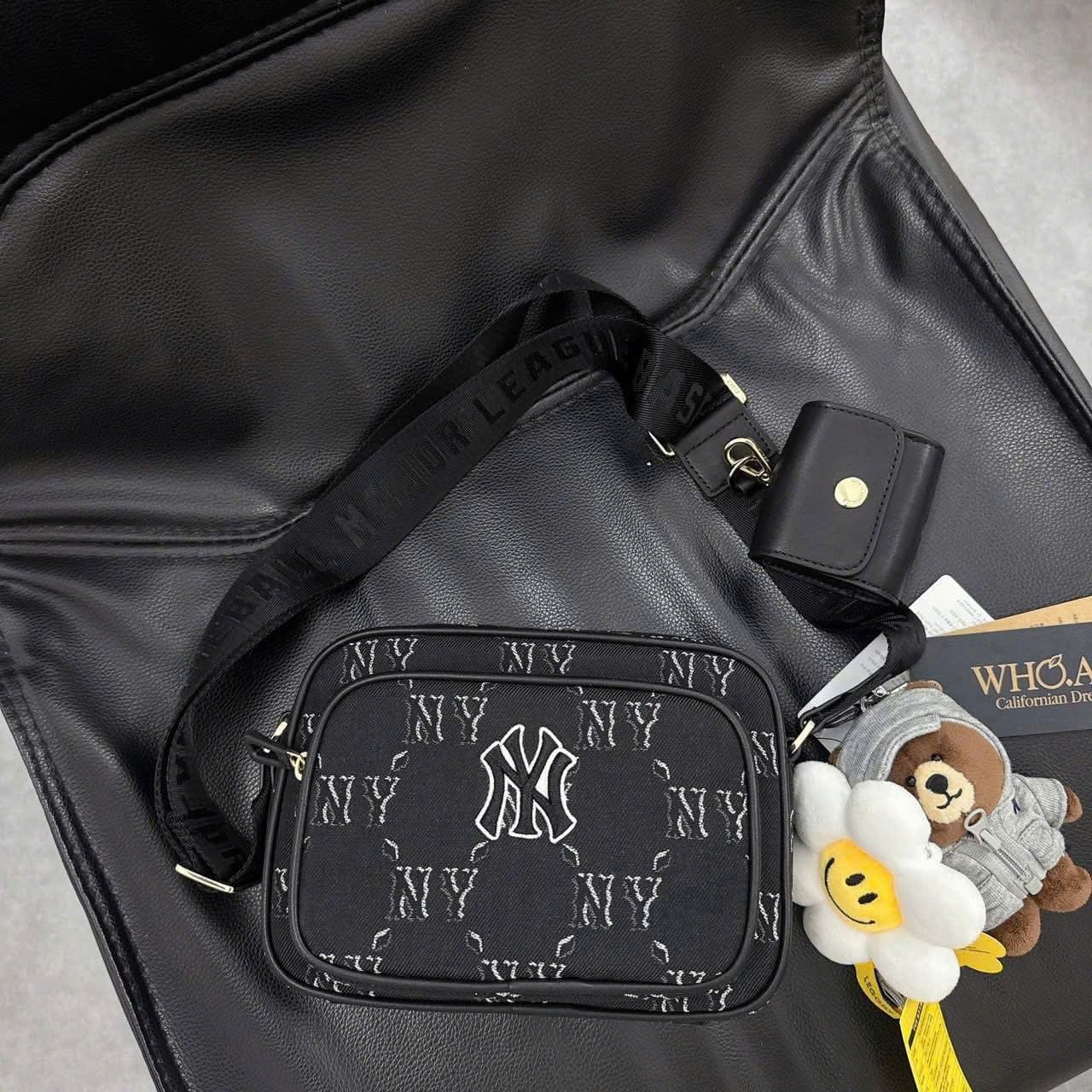 Túi MLB Diamond Monogram Camera Bag NY Black - 7ACRMDH5N-50BKS 