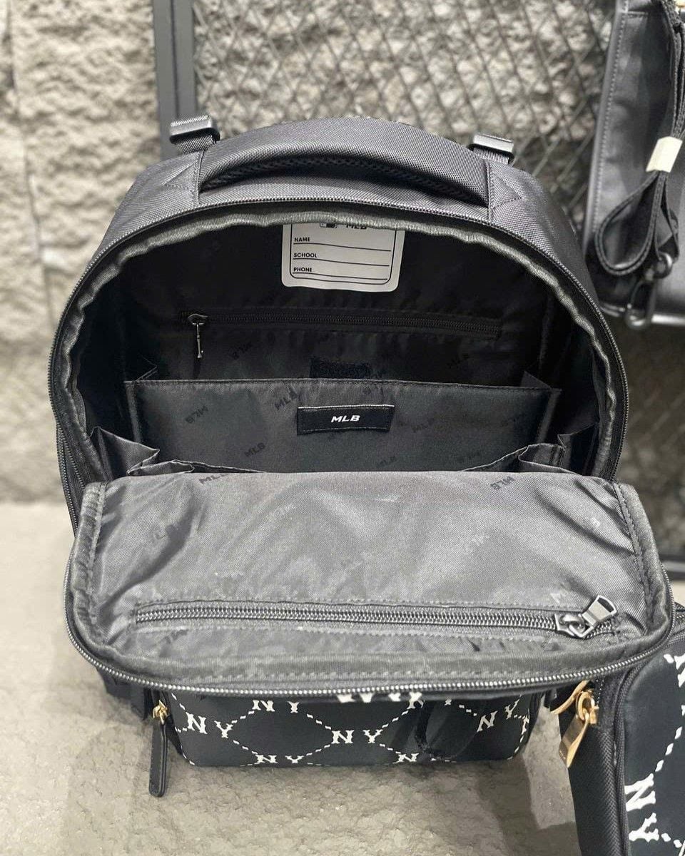  Set Balo MLB Korea Jacquard Monogram - 7ABKMD35N-50BKS 