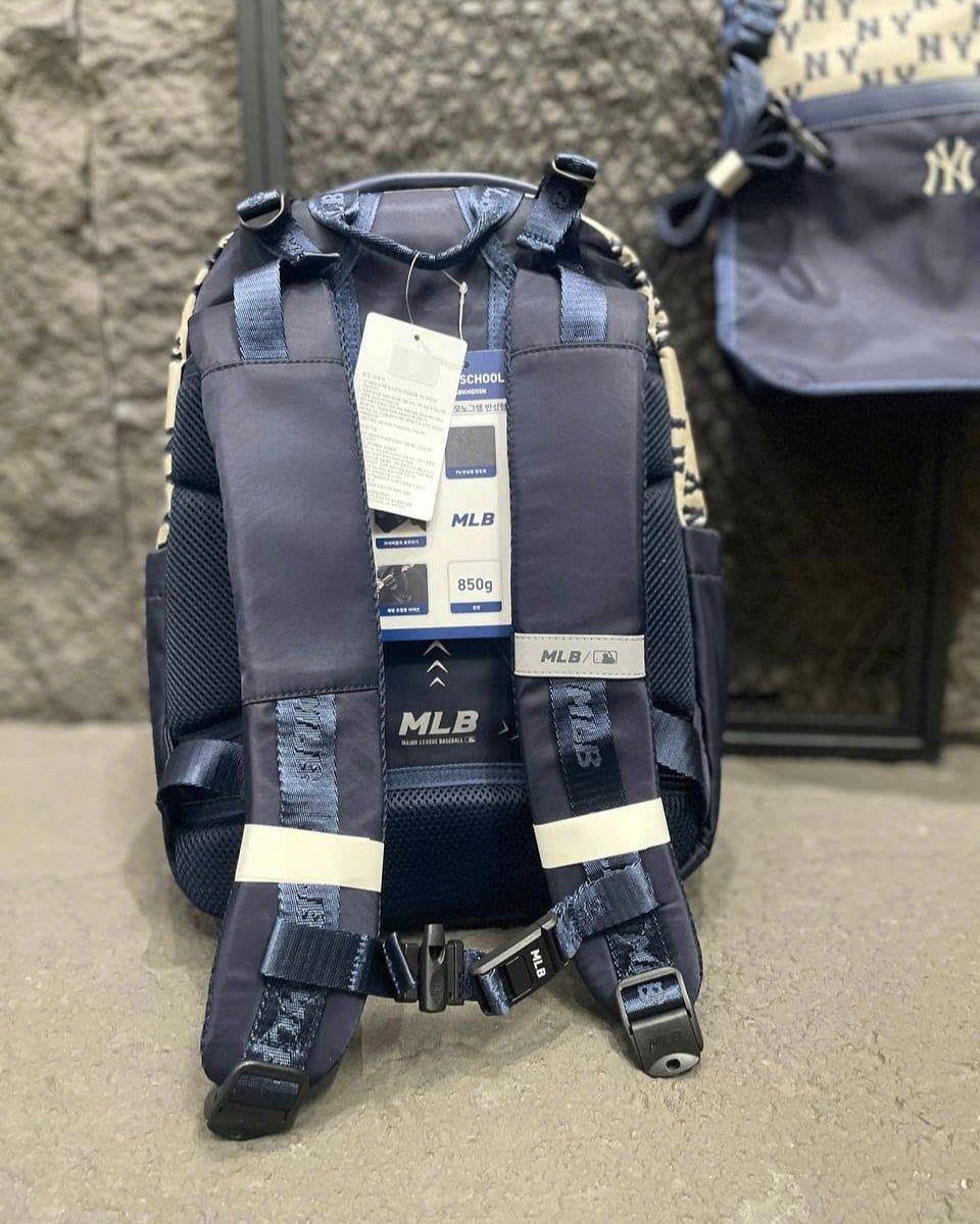  Set Balo MLB Korea - Classic Mono DTP NY Navy - 7ABKMD55N-50NYD 