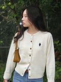  Áo Cardigan WHOAU [Nữ] - Steve R-Neck Cream - WHCKG1111F 