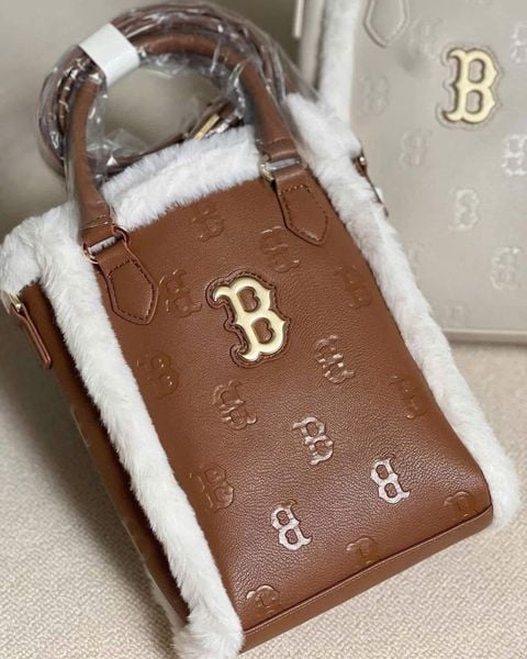 Túi Phone MLB - Classic Monogram PU Embossed Mini Boston Brown - 7ACRM0946-43CAS