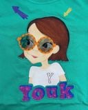  Áo Thun Youk Shim Won [Nữ] - Colorful Lia Green 