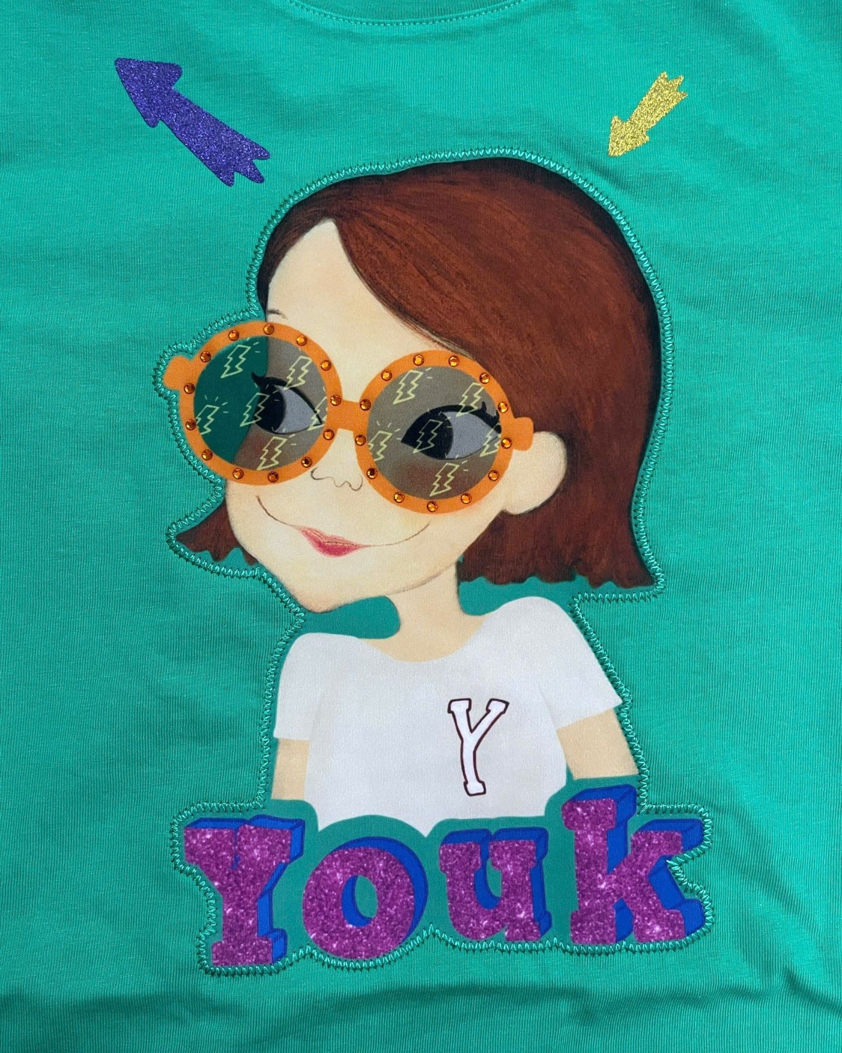  Áo Thun Youk Shim Won [Nữ] - Colorful Lia Green 