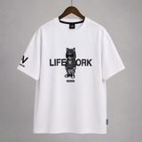  Áo thun LifeWork [Unisex] - Hipdog Hooded Applique Short Sleeve T-shirt - LW262TS104 