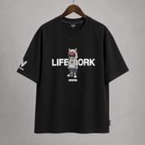  Áo thun LifeWork [Unisex] - Hipdog Hooded Applique Short Sleeve T-shirt - LW262TS104 