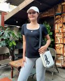  Túi Phone MLB Varsity Cursive Denim Mini Crossbody LA - 3ACRS104N-07CRD 